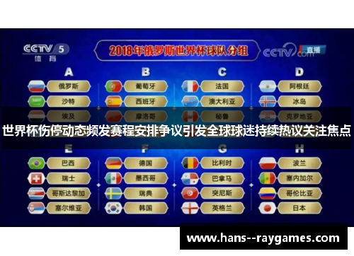 世界杯伤停动态频发赛程安排争议引发全球球迷持续热议关注焦点
